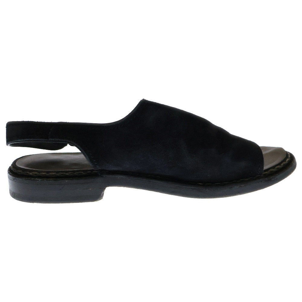 Giacometti(ジャコメッティ) SCOZIA バックストラップ オープントゥ ヌバック レザーサンダル ブラック