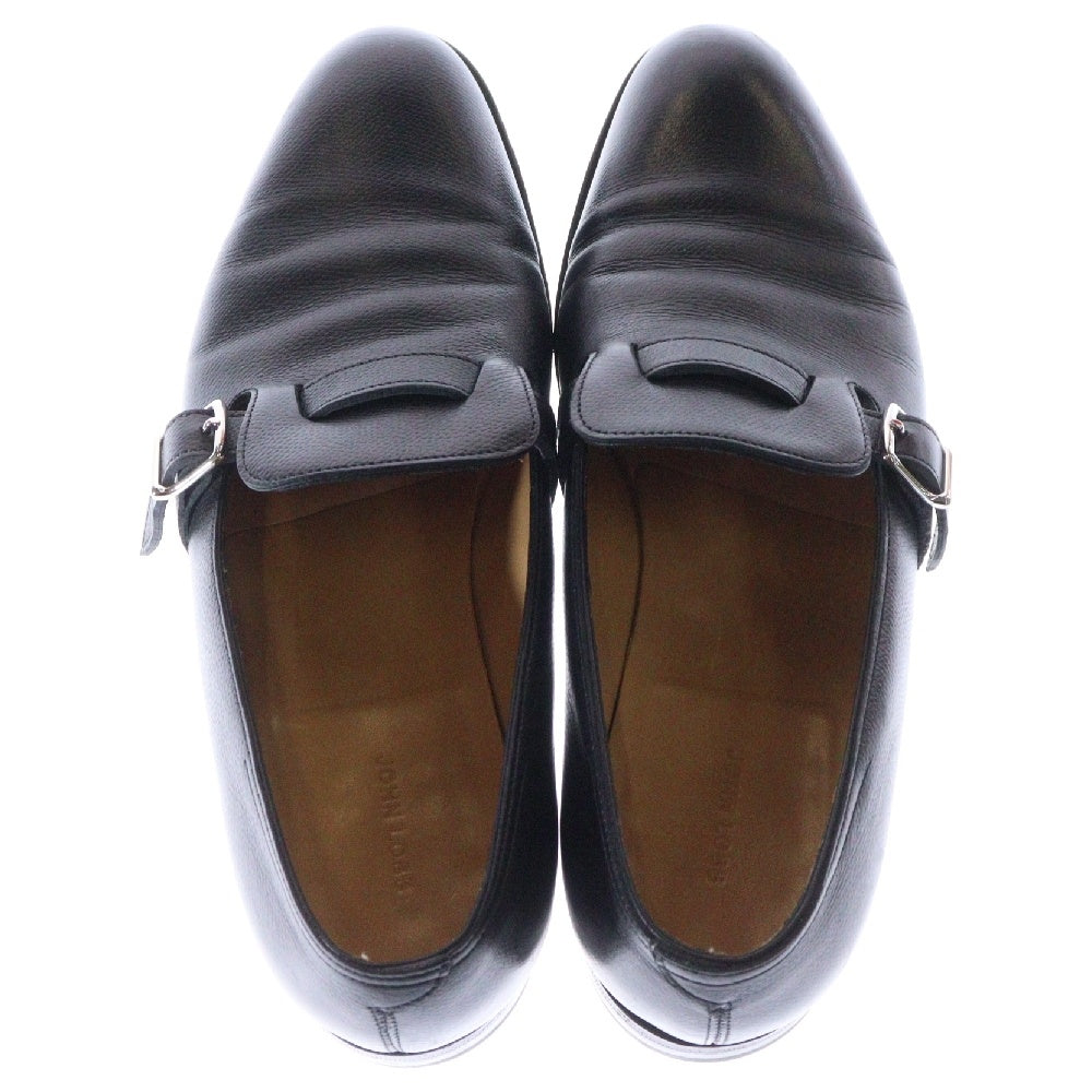 JOHN LOBB(ジョンロブ) DELANO バックルストラップ レザー ローファー ドレスシューズ ブラック