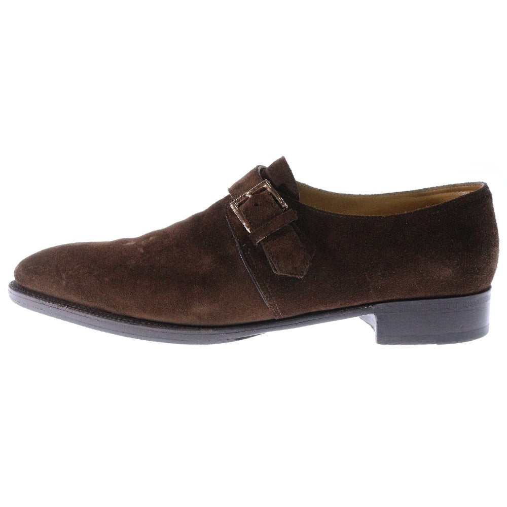JOHN LOBB(ジョンロブ) MATTA 2 マッタ2 シングルモンクストラップ スウェード レザーシューズ ブラウン 7 1/2