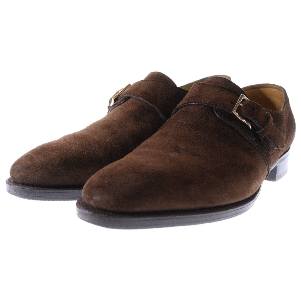 JOHN LOBB(ジョンロブ) MATTA 2 マッタ2 シングルモンクストラップ スウェード レザーシューズ ブラウン 7 1/2