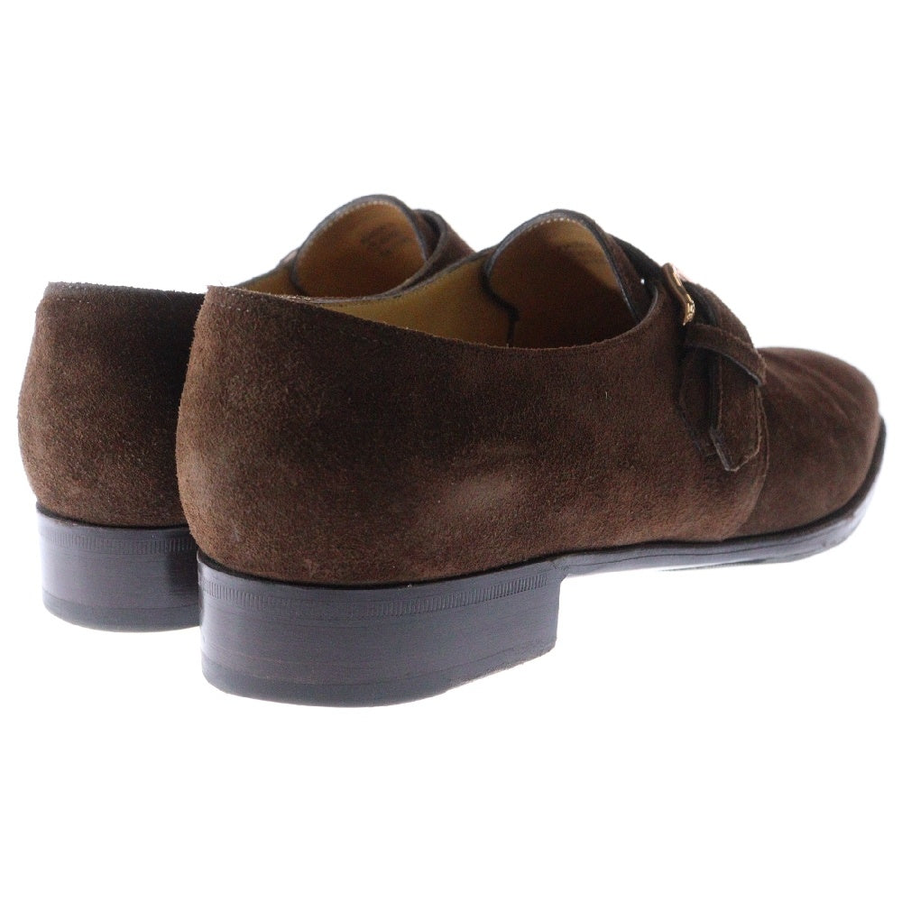 JOHN LOBB(ジョンロブ) MATTA 2 マッタ2 シングルモンクストラップ スウェード レザーシューズ ブラウン 7 1/2