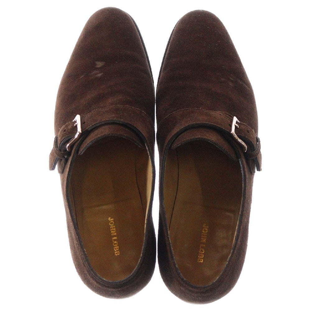JOHN LOBB(ジョンロブ) MATTA 2 マッタ2 シングルモンクストラップ スウェード レザーシューズ ブラウン 7 1/2