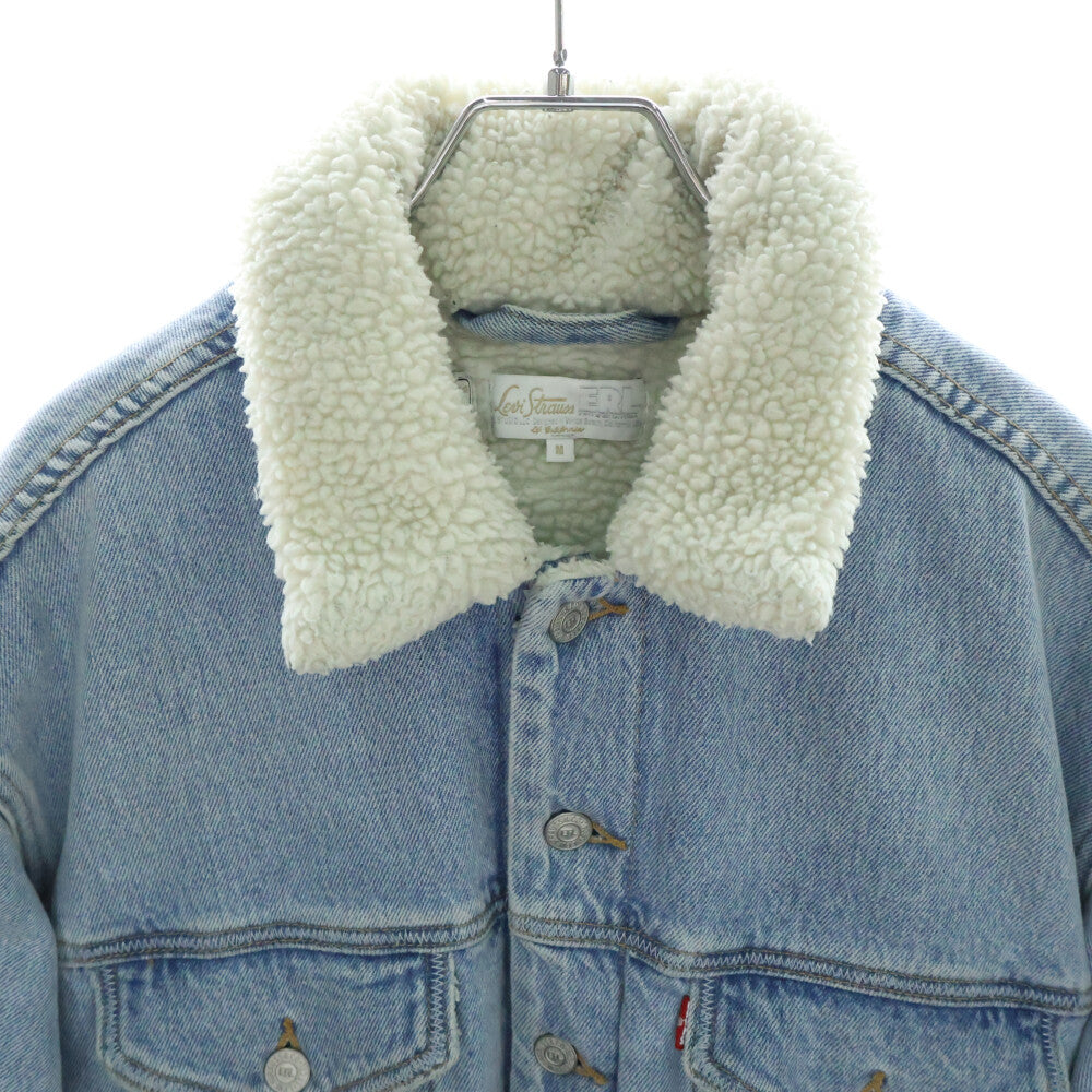 ERL(イーアールエル) ×Levi's Sherpa Trucker DENIM リーバイス シェルパトラッカージャケット インディゴ PC9-A5496-0000