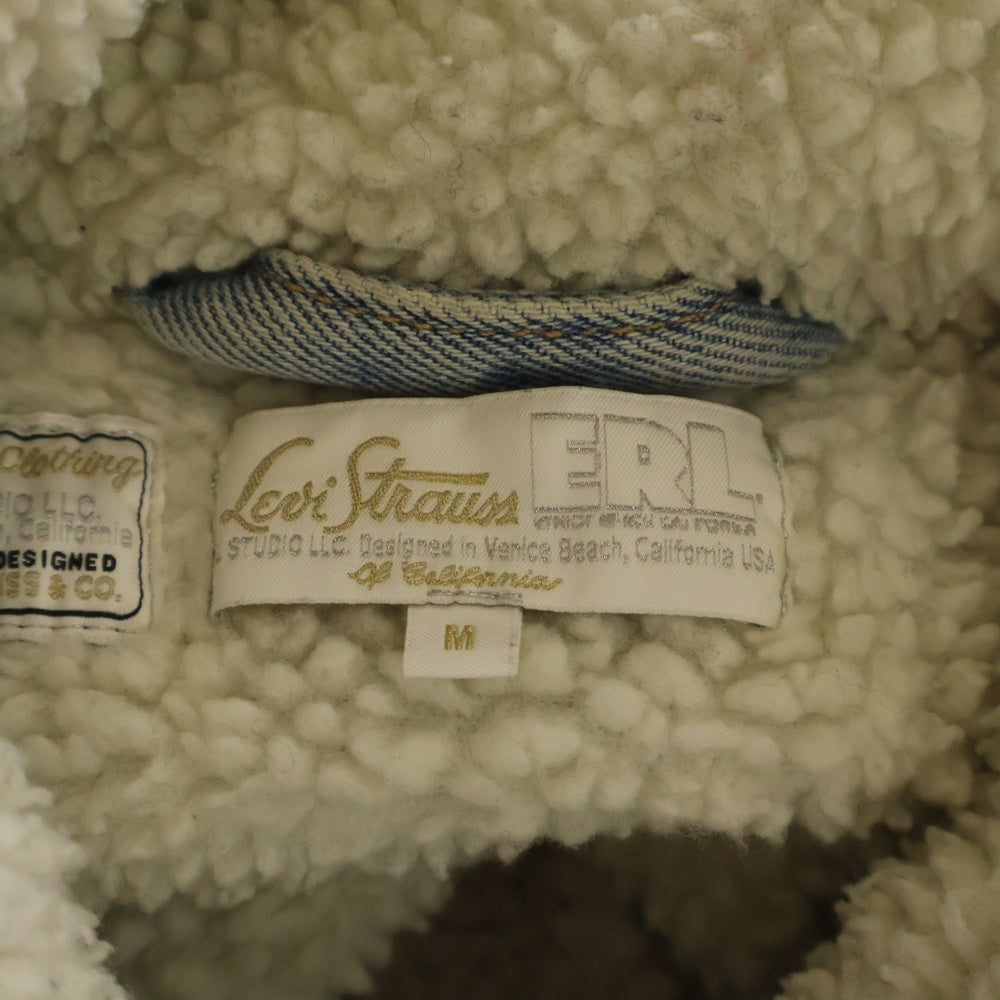 ERL(イーアールエル) ×Levi's Sherpa Trucker DENIM リーバイス シェルパトラッカージャケット インディゴ PC9-A5496-0000