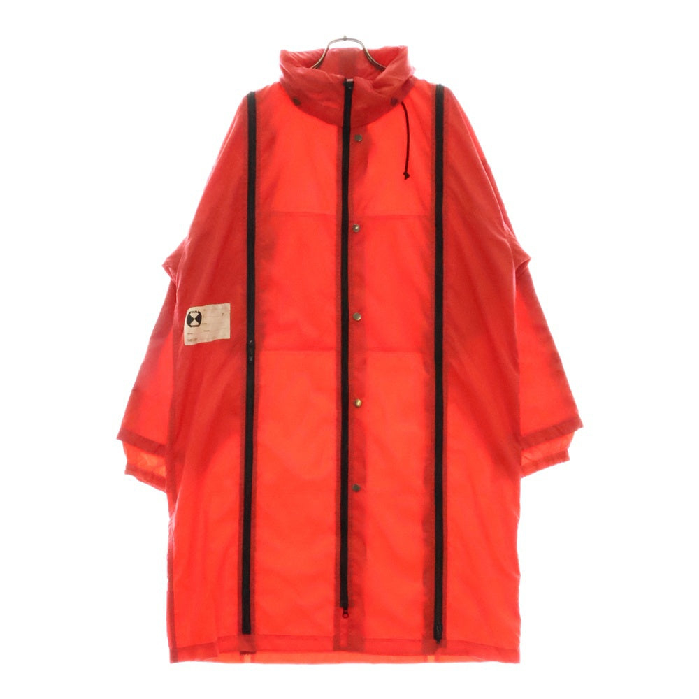 FINAL HOME(ファイナルホーム) 90-00s ARCHIVE PARACHUTE NYLON COAT FH55-FA701-20 多重ジップ ナイロンコート アウター レッド