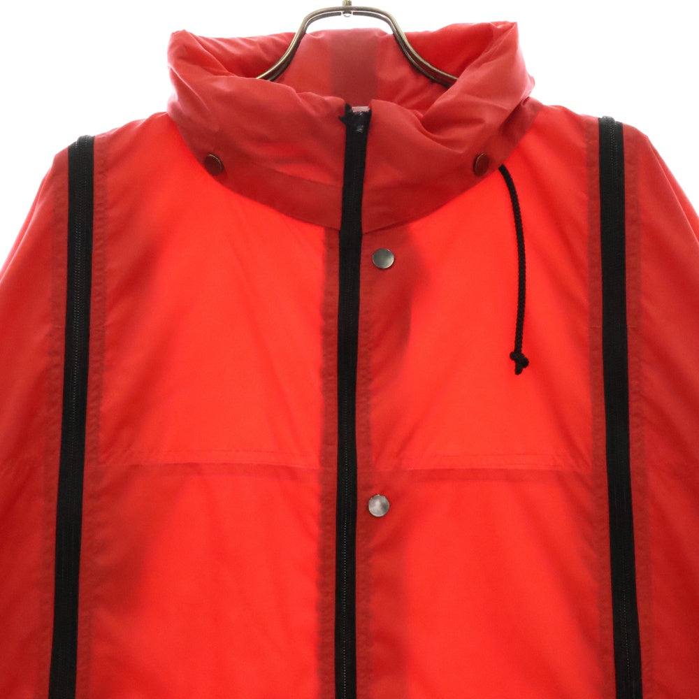 FINAL HOME(ファイナルホーム) 90-00s ARCHIVE PARACHUTE NYLON COAT FH55-FA701-20 多重ジップ ナイロンコート アウター レッド