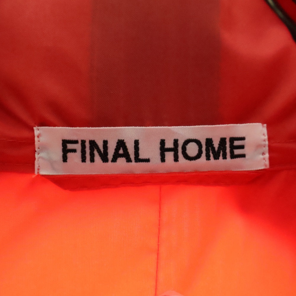 FINAL HOME(ファイナルホーム) 90-00s ARCHIVE PARACHUTE NYLON COAT FH55-FA701-20 多重ジップ ナイロンコート アウター レッド