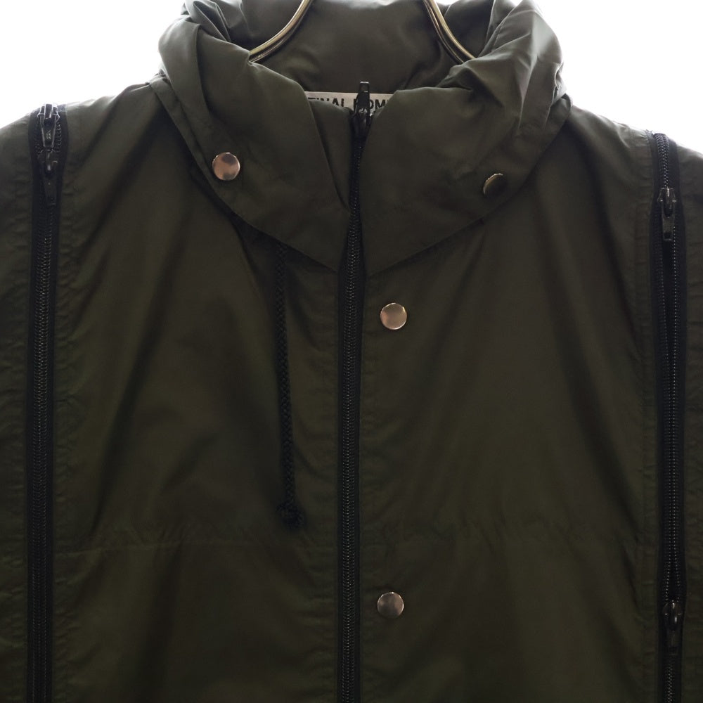 FINAL HOME(ファイナルホーム) 90-00s ARCHIVE PARACHUTE NYLON COAT FH11-FA101-09 多重ジップ ナイロンコート アウター カーキ