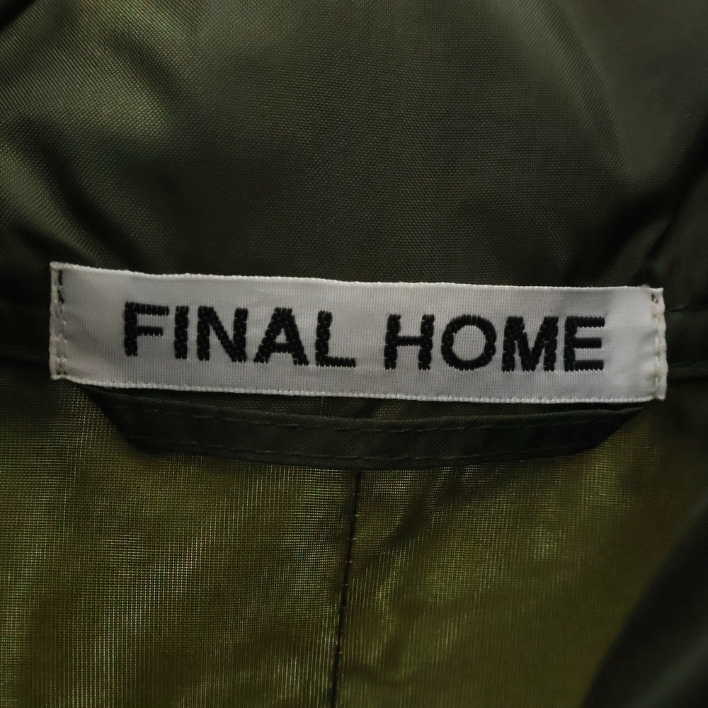 FINAL HOME(ファイナルホーム) 90-00s ARCHIVE PARACHUTE NYLON COAT FH11-FA101-09 多重ジップ ナイロンコート アウター カーキ