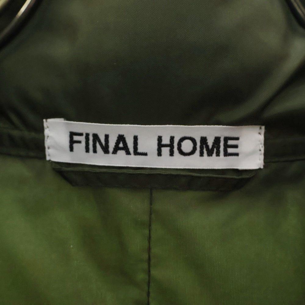 FINAL HOME(ファイナルホーム) 90-00s ARCHIVE PARACHUTE NYLON COAT FH11-FA101-09 多重ジップ ナイロンコート アウター カーキ