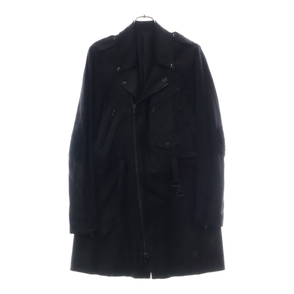 NUMBER (N)INE(ナンバーナイン) 06AW NOIR期 Archive ラムレザー ダブル ロングコート ライダースコート ブラック アーカイブ