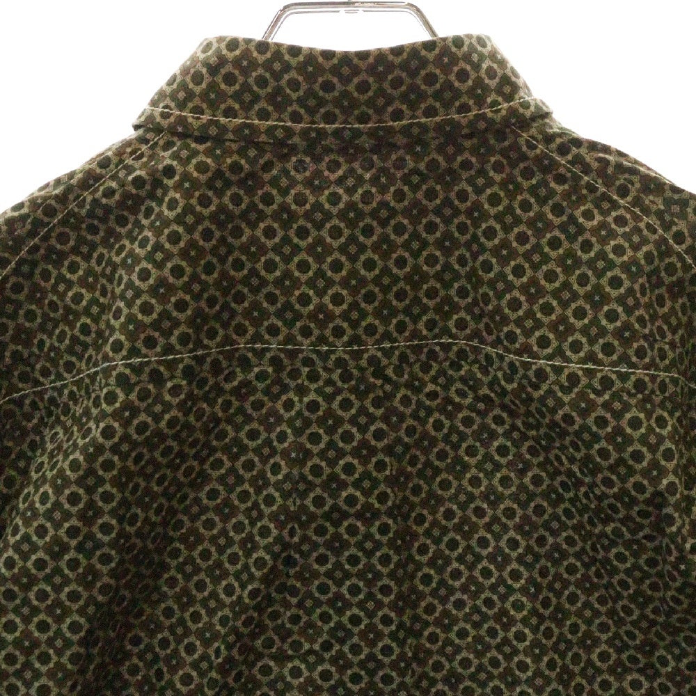 NUMBER (N)INE(ナンバーナイン) 08AW ポートランド期 総柄 ロングスリーブ 長袖シャツ グリーン