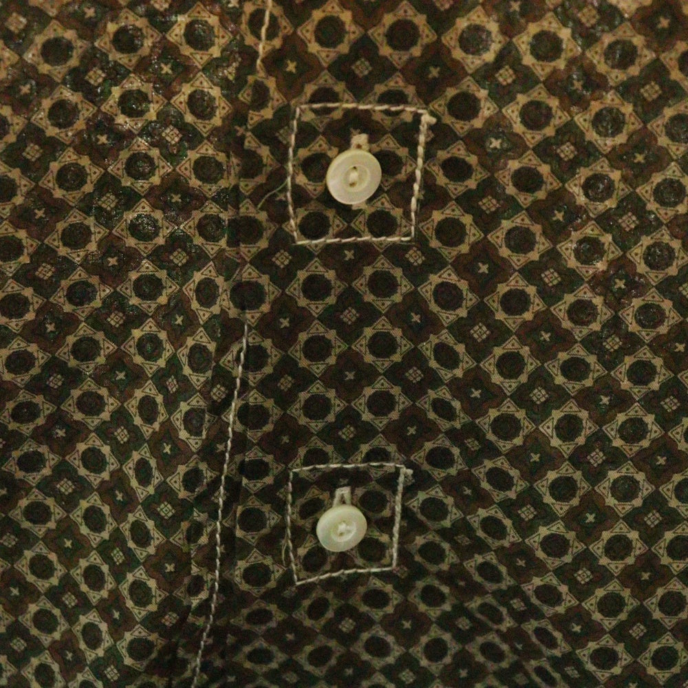NUMBER (N)INE(ナンバーナイン) 08AW ポートランド期 総柄 ロングスリーブ 長袖シャツ グリーン