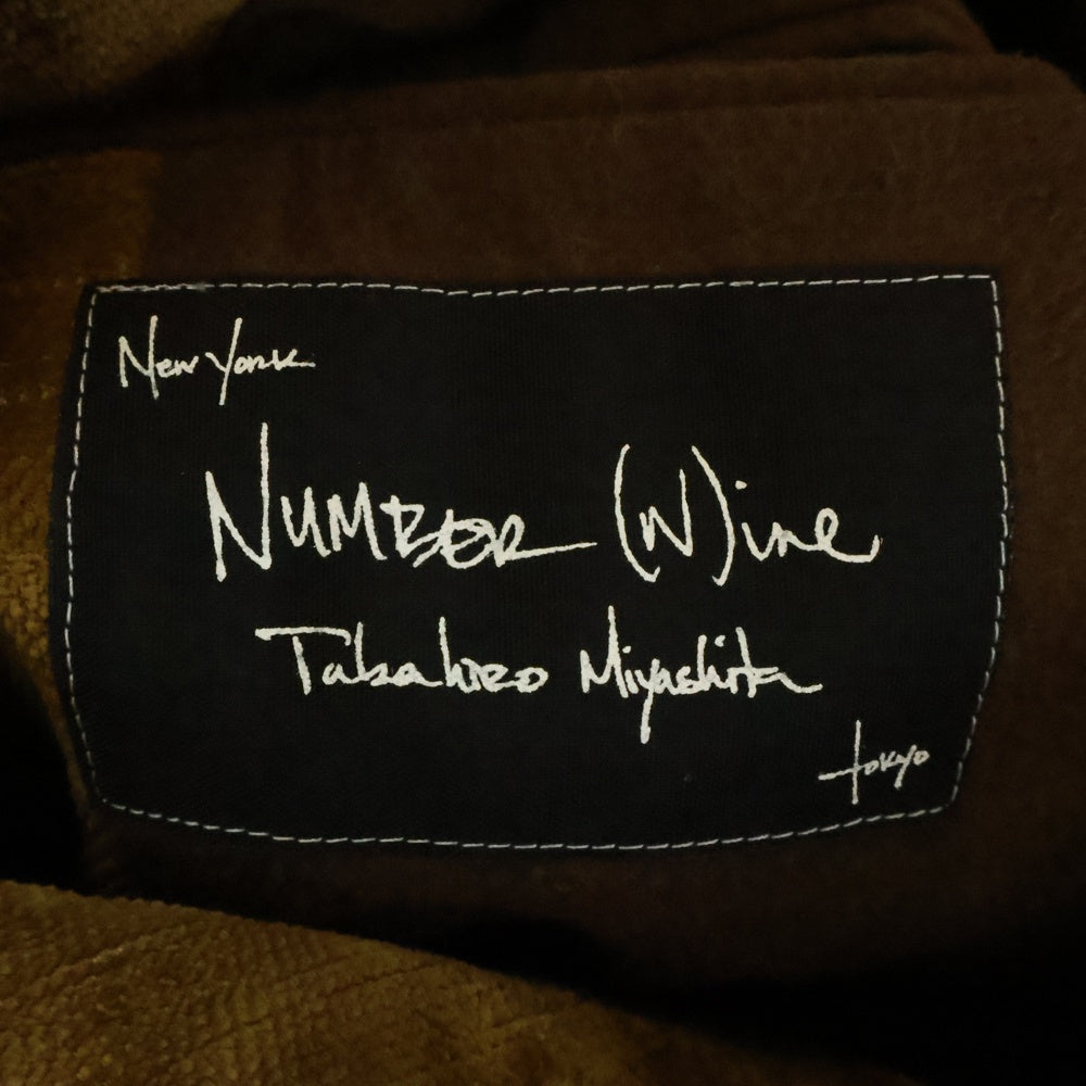 NUMBER (N)INE(ナンバーナイン) 08AW ポートランド期 エルボーパッチ 比翼 3B テーラードジャケット ブラウン