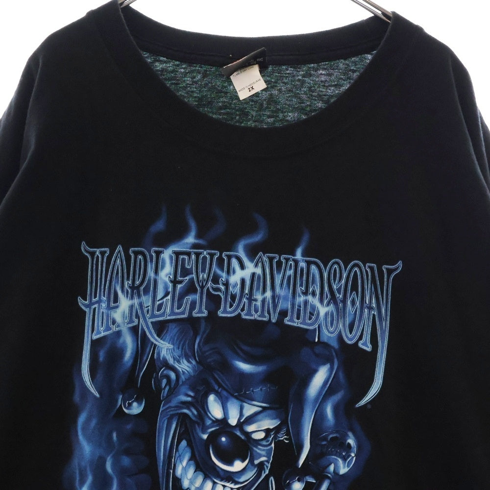 VINTAGE(ヴィンテージ) 00S HARLEY DAVIDSON MONTANA ピエロ フレイム ロングスリーブ 長袖Tシャツ ブラック