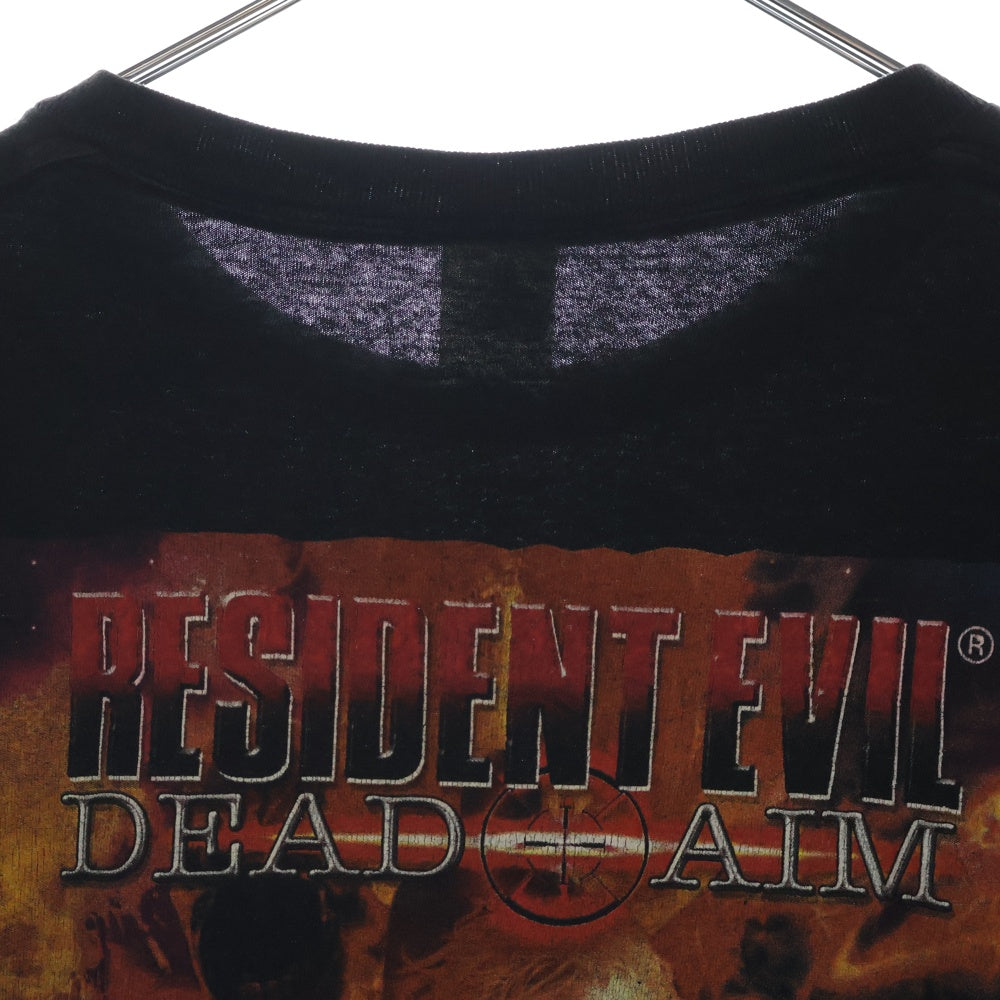 VINTAGE(ヴィンテージ) 00s CAPCOM Resident Evil DEAD AIM TEE フロントプリント半袖Tシャツ カットソー ブラック