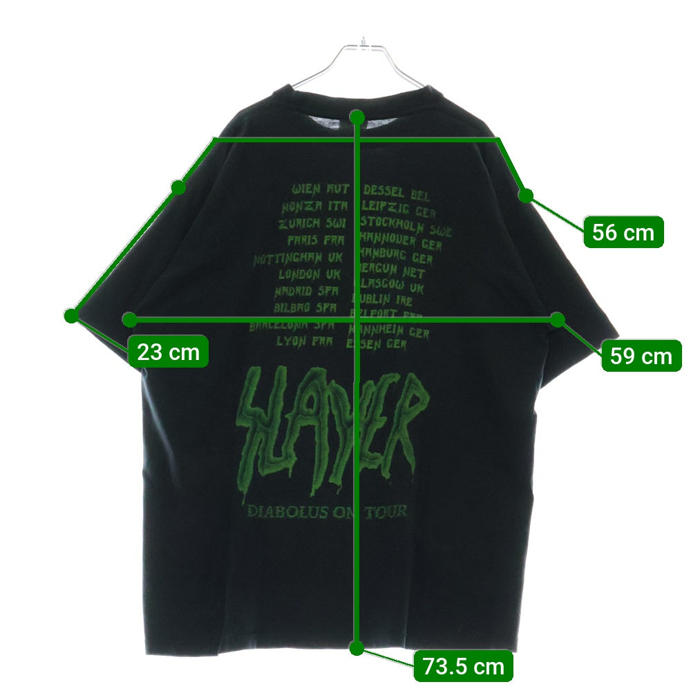 VINTAGE(ヴィンテージ) 90s SLAYER DIABOLUS ON TOUR スレイヤー Tシャツ 半袖カットソー ブラック