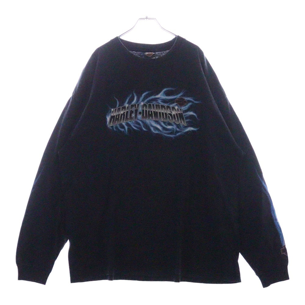 VINTAGE(ヴィンテージ) 00s HARLEY DAVIDSON TEXOMA L/S TEE ハーレーダビッドソン ロンT Tシャツ 長袖カットソー ブラック
