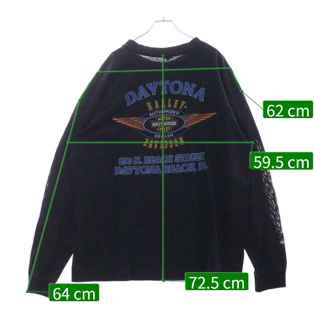 VINTAGE(ヴィンテージ) 00s HARLEY DAVIDSON DAYTONA BIKE WEEK FLORIDA L/S TEE ハーレーダビッドソン ロンT Tシャツ 長袖カットソー ブラック