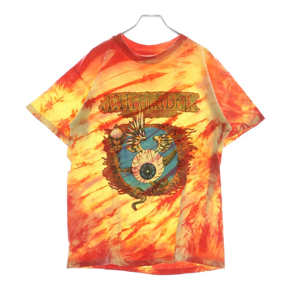 VINTAGE(ヴィンテージ) 80S Jimi Hendrix flying eye ball ジミヘンドリックス フライングアイボール タイダイ染め 半袖Tシャツ レッド