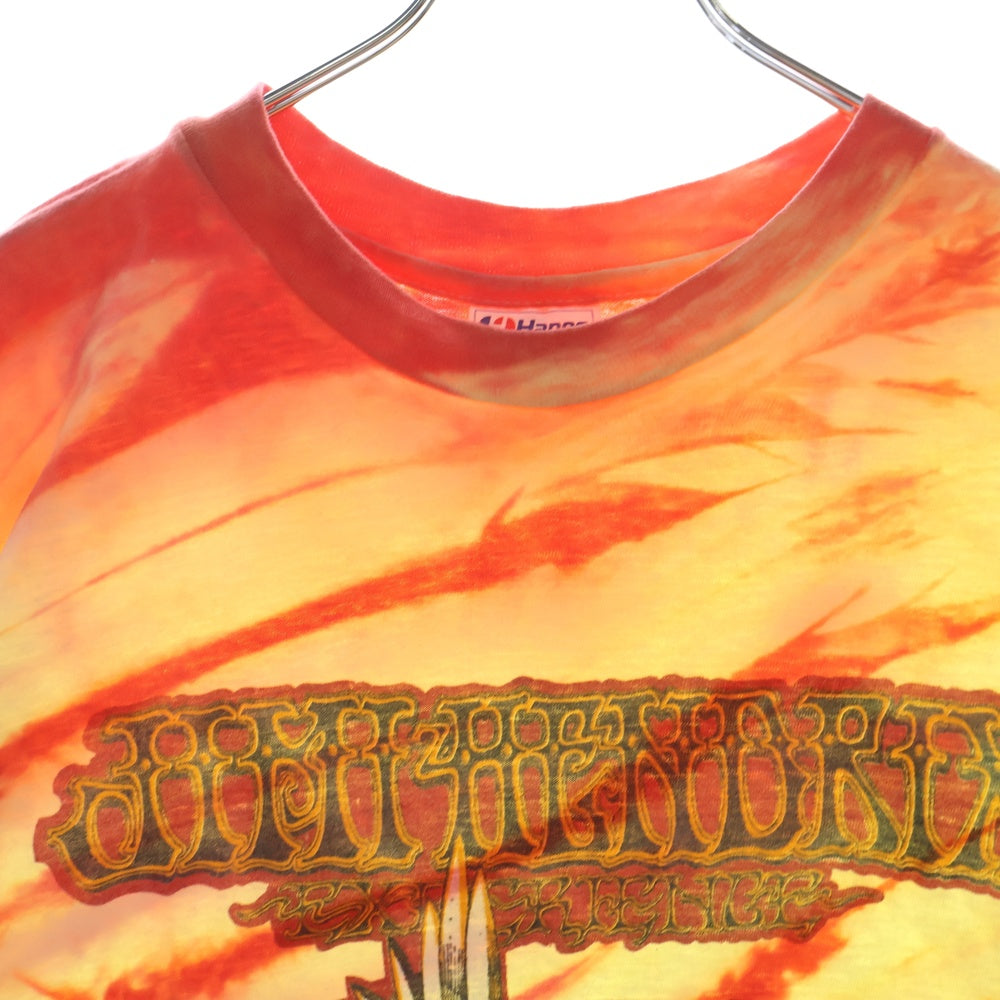 VINTAGE(ヴィンテージ) 80S Jimi Hendrix flying eye ball ジミヘンドリックス フライングアイボール タイダイ染め 半袖Tシャツ レッド