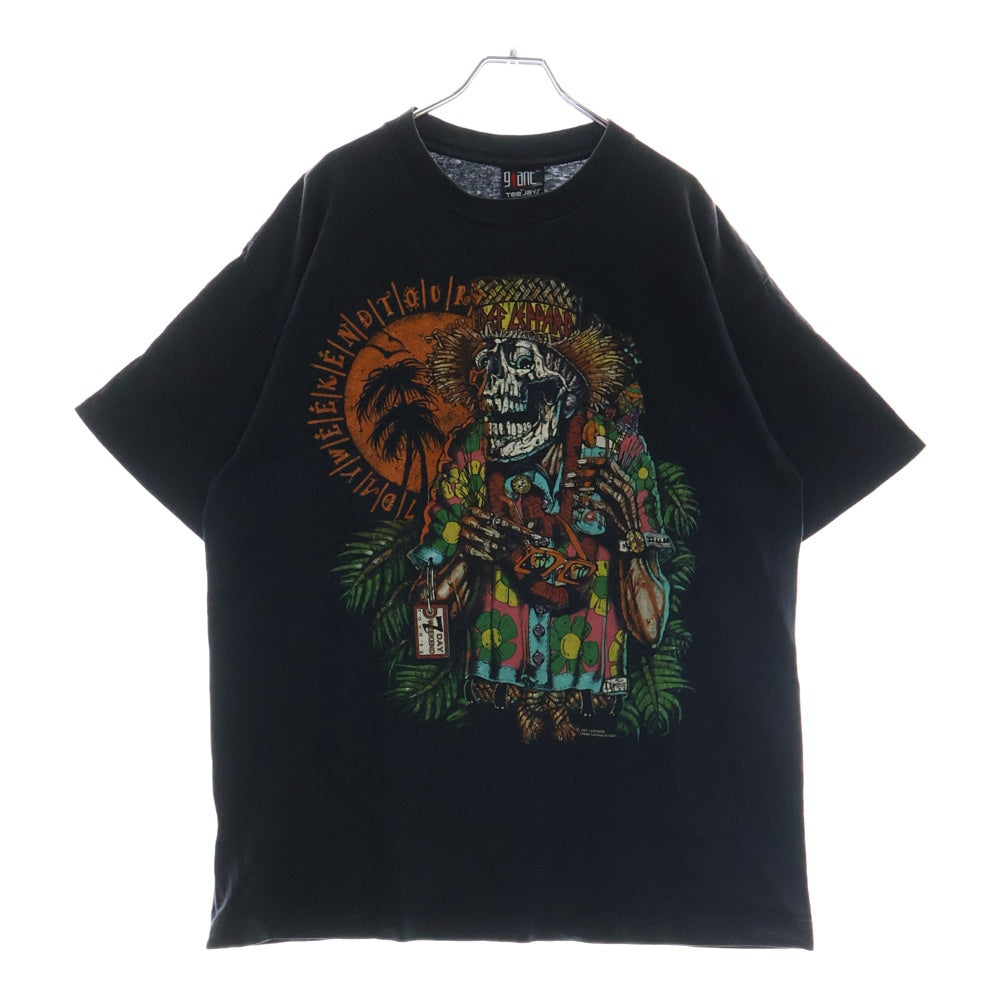 VINTAGE(ヴィンテージ) 90S Def Leppard how i spent my summer 93 デフレパード 両面プリント 半袖Tシャツ ブラック