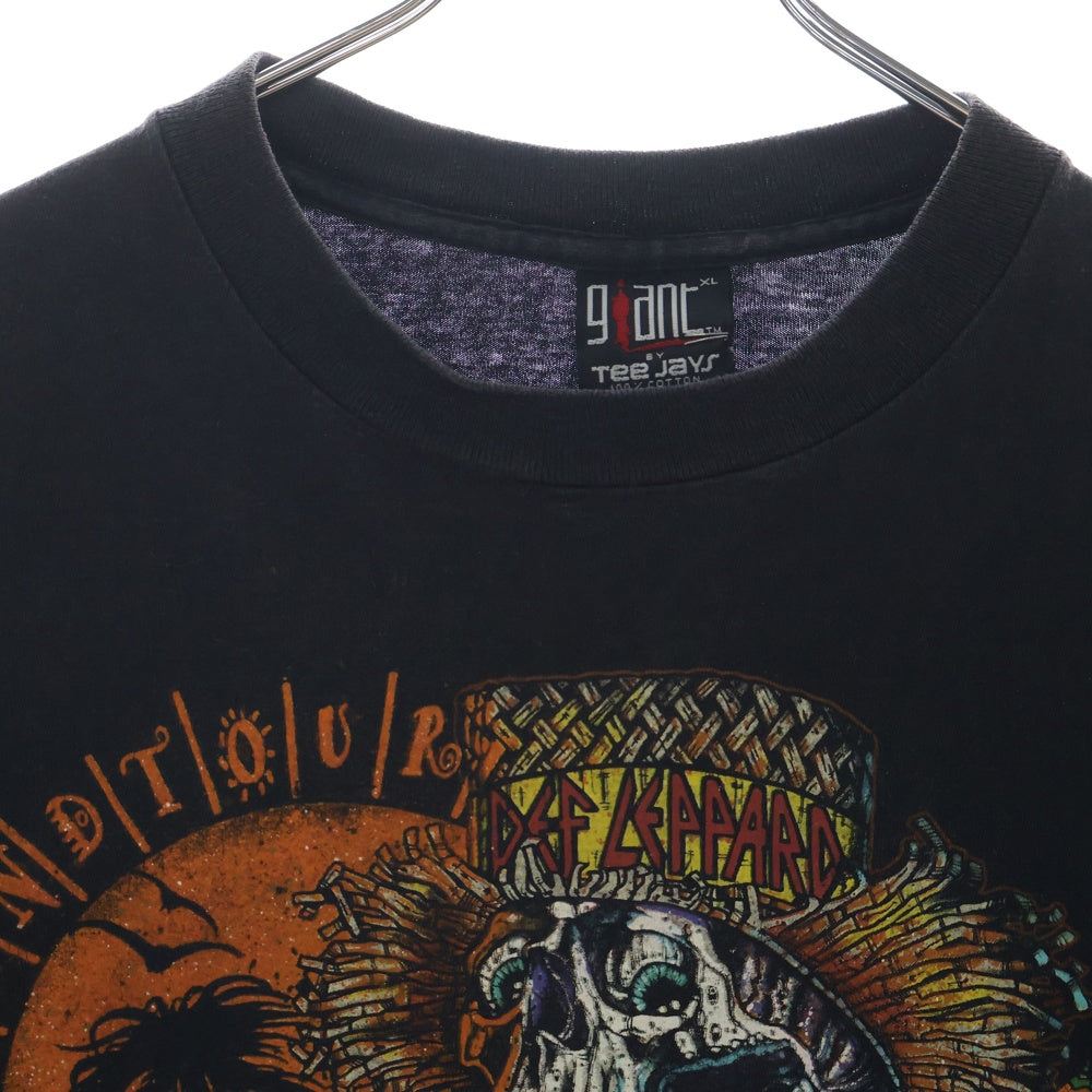 VINTAGE(ヴィンテージ) 90S Def Leppard how i spent my summer 93 デフレパード 両面プリント 半袖Tシャツ ブラック