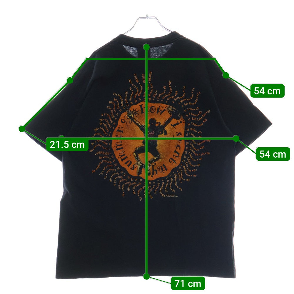 VINTAGE(ヴィンテージ) 90S Def Leppard how i spent my summer 93 デフレパード 両面プリント 半袖Tシャツ ブラック