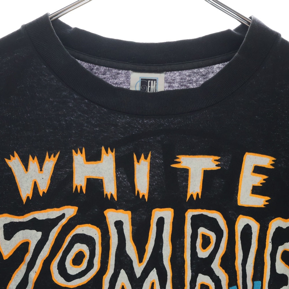 VINTAGE(ヴィンテージ) 90S WHITE ZOMBIE ホワイトゾンビ 両面プリント 半袖Tシャツ ブラック