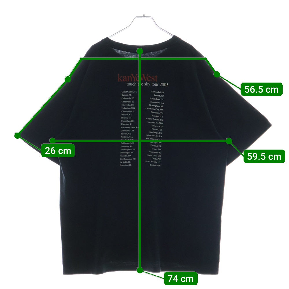 VINTAGE(ヴィンテージ) 00S Kanye West Late Registration カニエウェスト 両面プリント 半袖Tシャツ ブラック