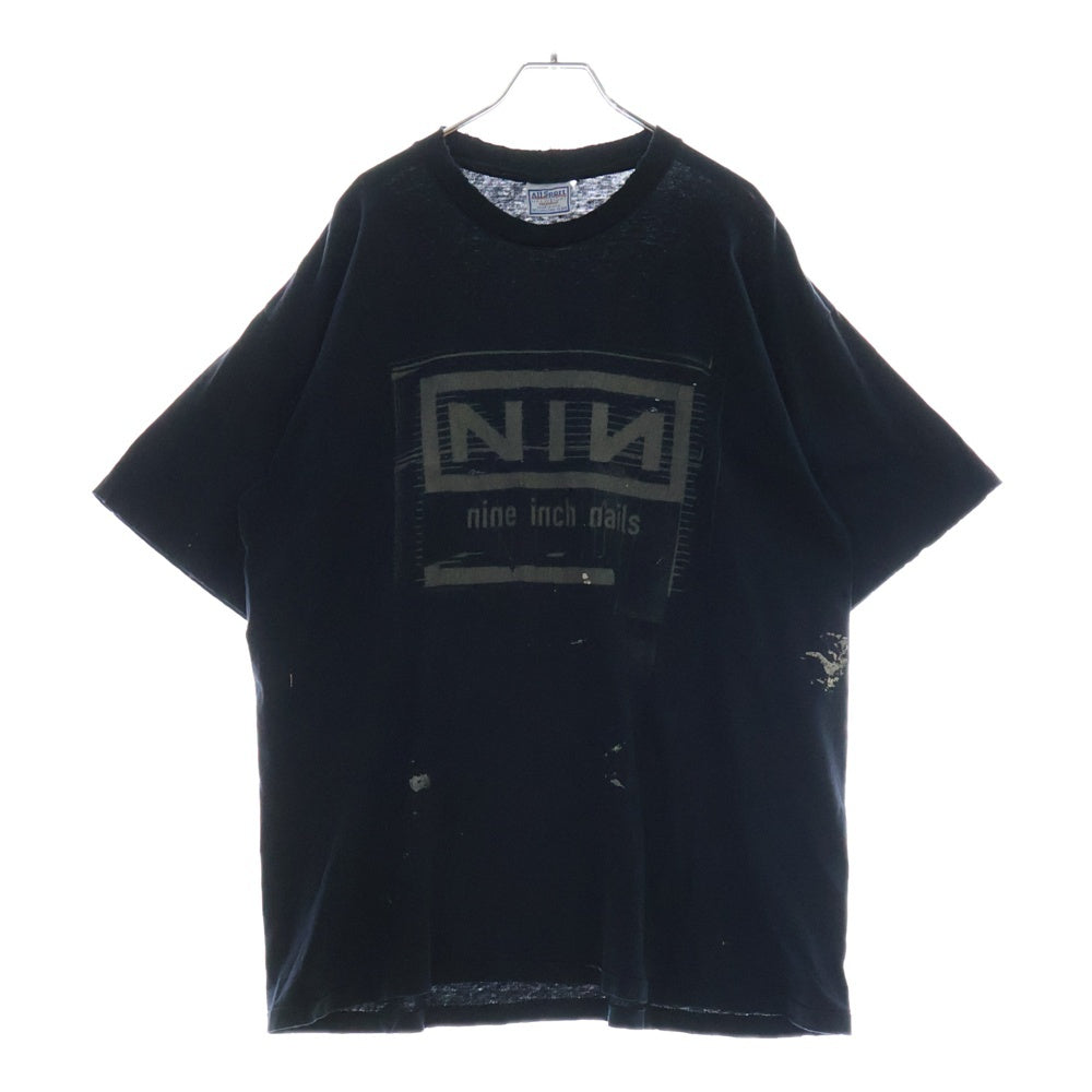 VINTAGE(ヴィンテージ) 90S NINE INCH NAILS NOTHING ナインインチネイルズ プリント 半袖Tシャツ ブラック