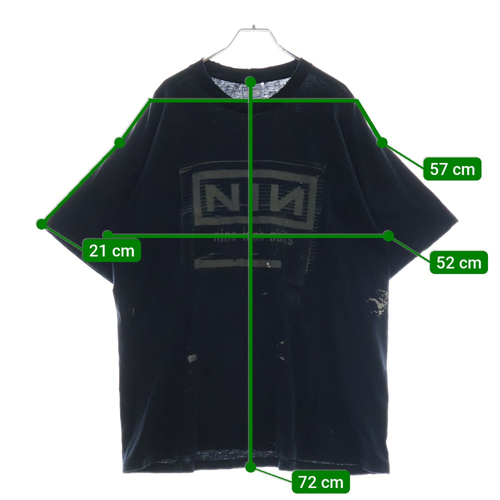 VINTAGE(ヴィンテージ) 90S NINE INCH NAILS NOTHING ナインインチネイルズ プリント 半袖Tシャツ ブラック