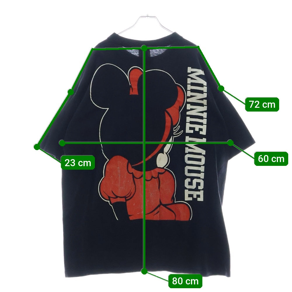 VINTAGE(ヴィンテージ) 90S MINNIE MOUSE ミニー 両面プリント 半袖Tシャツ ブラック