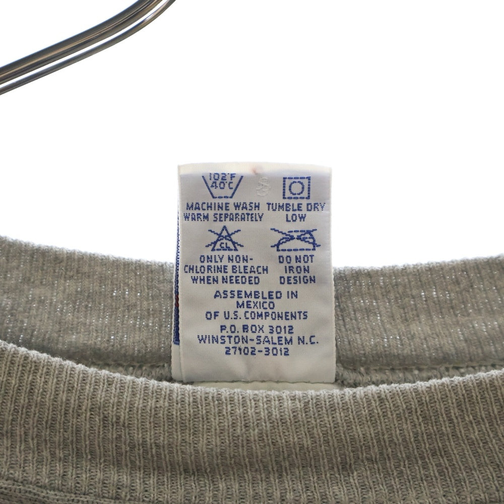 CHAMPION(チャンピオン) 90S 刺繍タグ NOTRE DAME REVERSE WEAVE カレッジロゴ 三段プリント リバースウィーブ クルーネックスウェット グレー