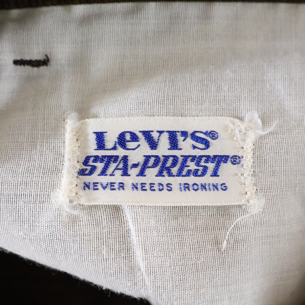 Levi's(リーバイス) 80S STA-PREST 42TALON スタプレ コーデュロイ ブーツカット トラウザー パンツ ブラウン