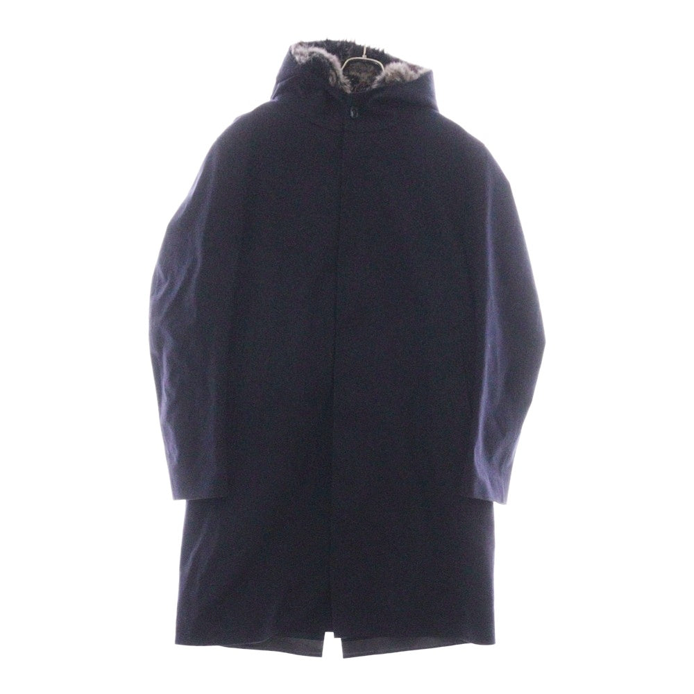 MACKINTOSH(マッキントッシュ) フェイクファーライナー付き ウールゴム引き コート ネイビー