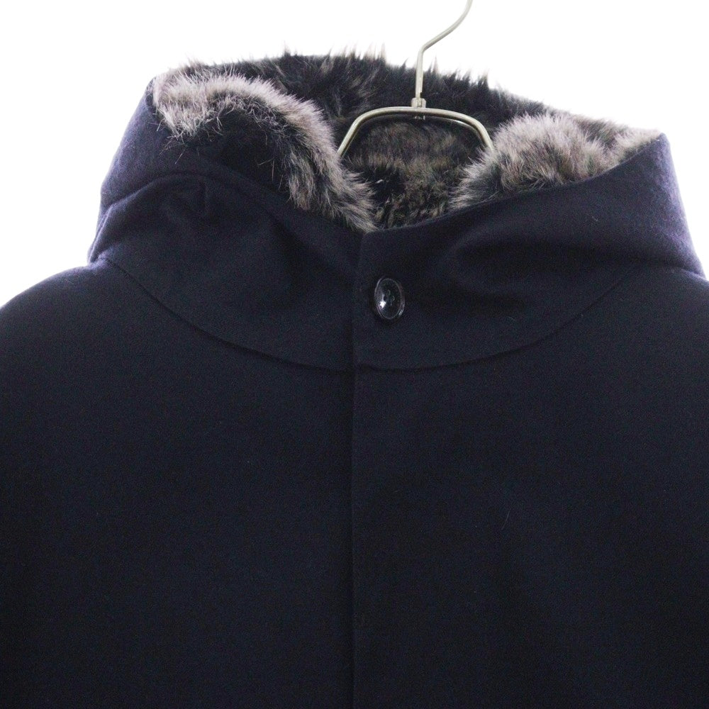 MACKINTOSH(マッキントッシュ) フェイクファーライナー付き ウールゴム引き コート ネイビー