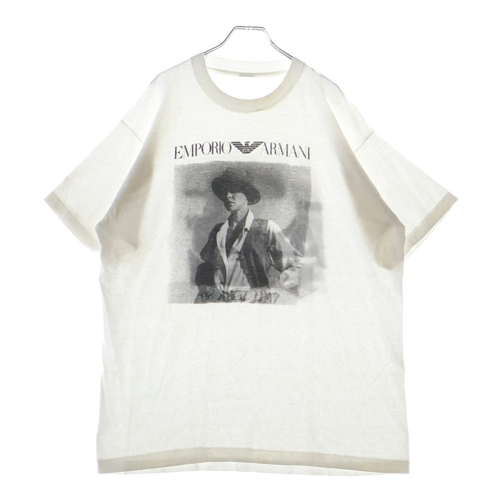 VINTAGE(ヴィンテージ) 90s ARMANI PHOTO BY NORMAN WATSON TEE アルマーニ ノーマンワトソン フォト Tシャツ 半袖カットソー ホワイト