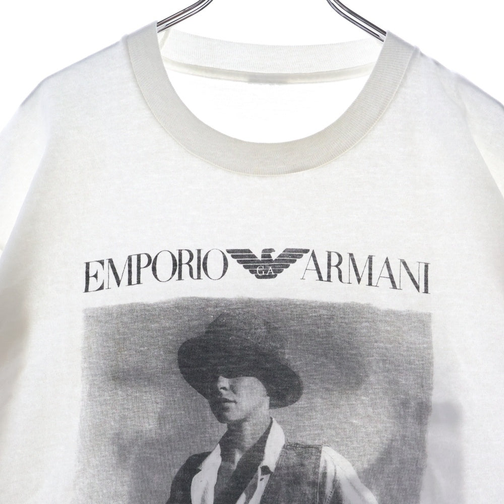 VINTAGE(ヴィンテージ) 90s ARMANI PHOTO BY NORMAN WATSON TEE アルマーニ ノーマンワトソン フォト Tシャツ 半袖カットソー ホワイト