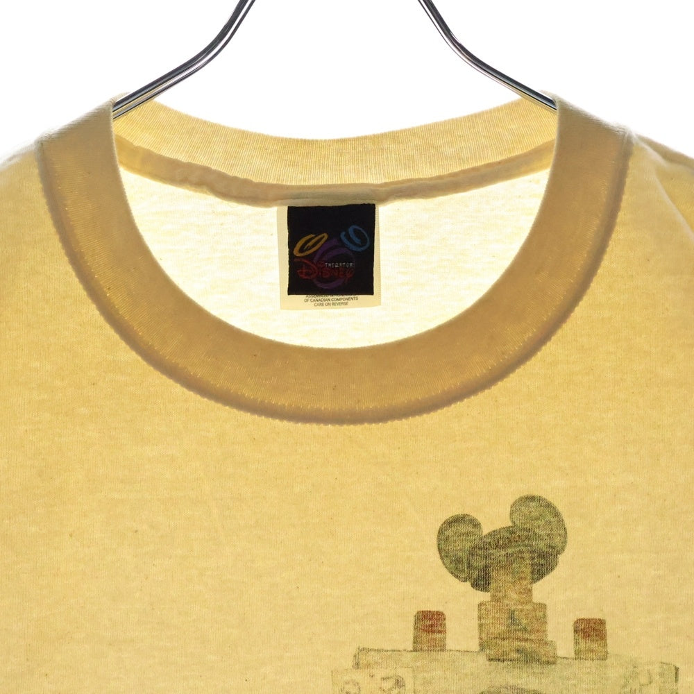 VINTAGE(ヴィンテージ) 90s DISNEY MICKEY NORMAN ROCKWELL ディズニー ミッキーマウス ノーマンロックウェル Tシャツ 半袖カットソー アイボリー