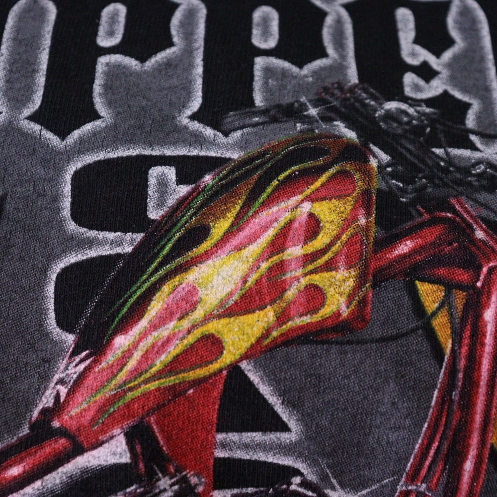 VINTAGE(ヴィンテージ) 90-00s WEST COAST CHOPPERS IRON CROSS LONG BEACH CA L/S ウェストコーストチョッパーズ アームプリント Tシャツ 長袖カットソー ブラック