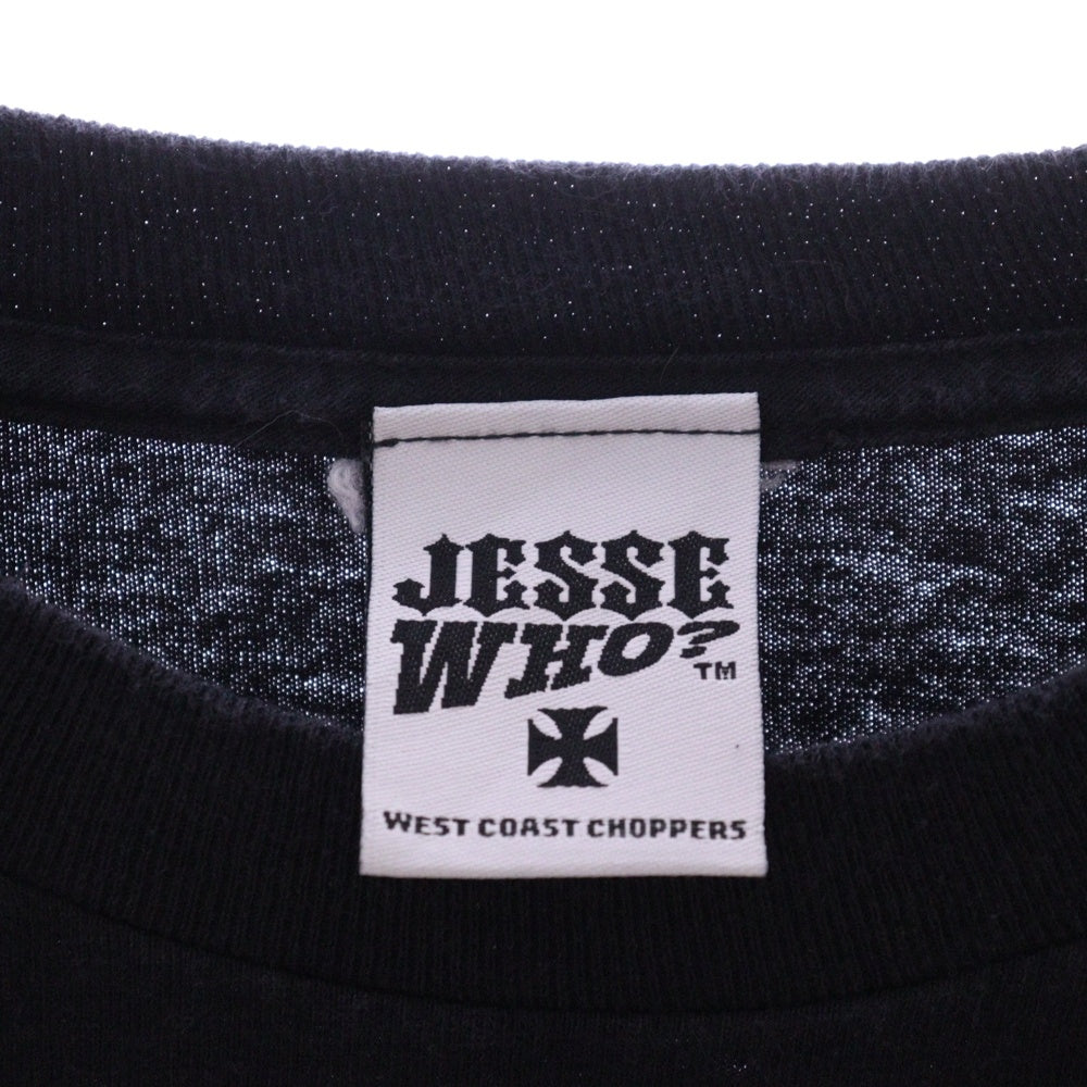 VINTAGE(ヴィンテージ) 90-00s WEST COAST CHOPPERS IRON CROSS LONG BEACH CA L/S ウェストコーストチョッパーズ アームプリント Tシャツ 長袖カットソー ブラック