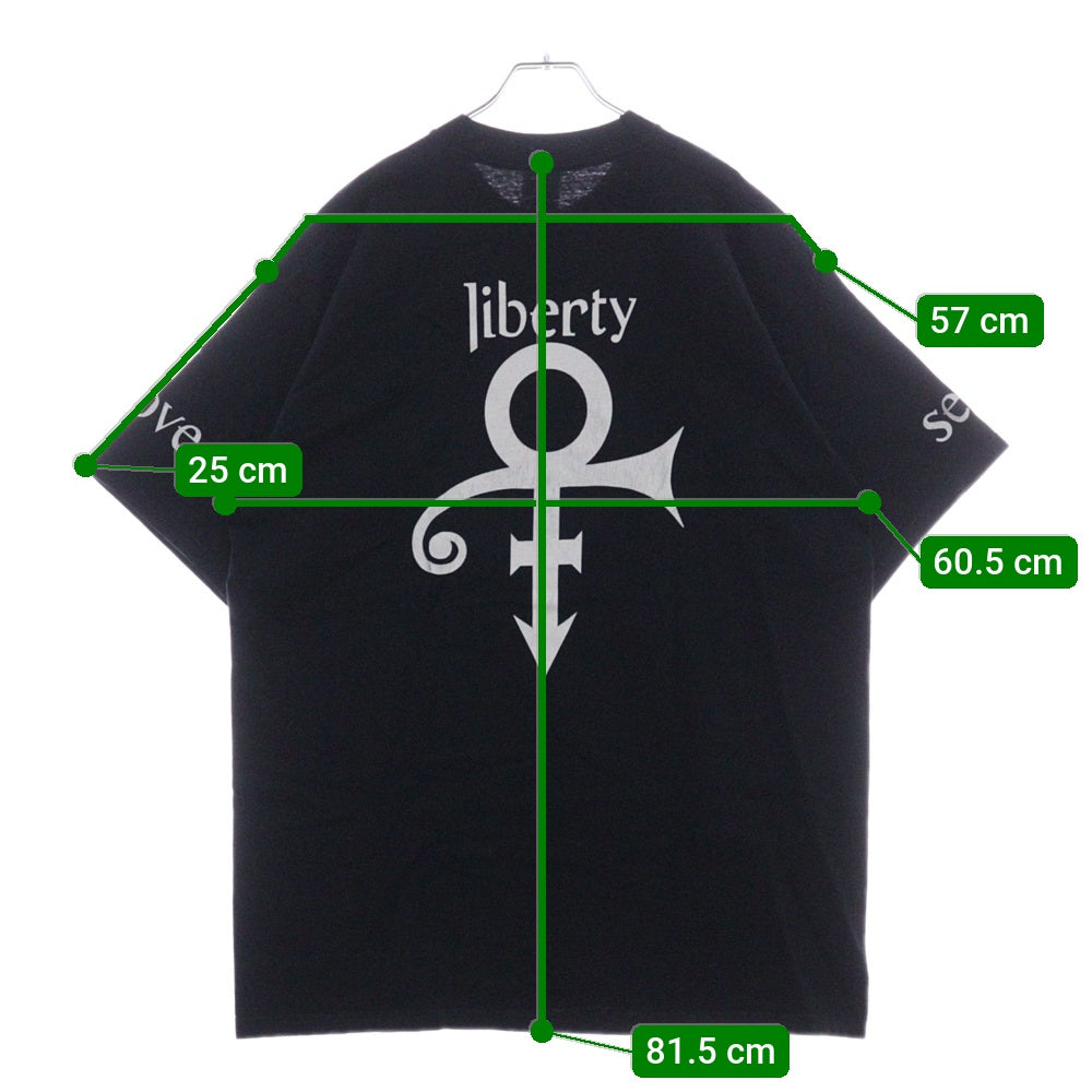 VINTAGE(ヴィンテージ) 90s PRINCE LOVE SYMBOL LOVE SEX LIBERTY プリンス ラブ シンボル セックス リバーティ Tシャツ 半袖カットソー ブラック