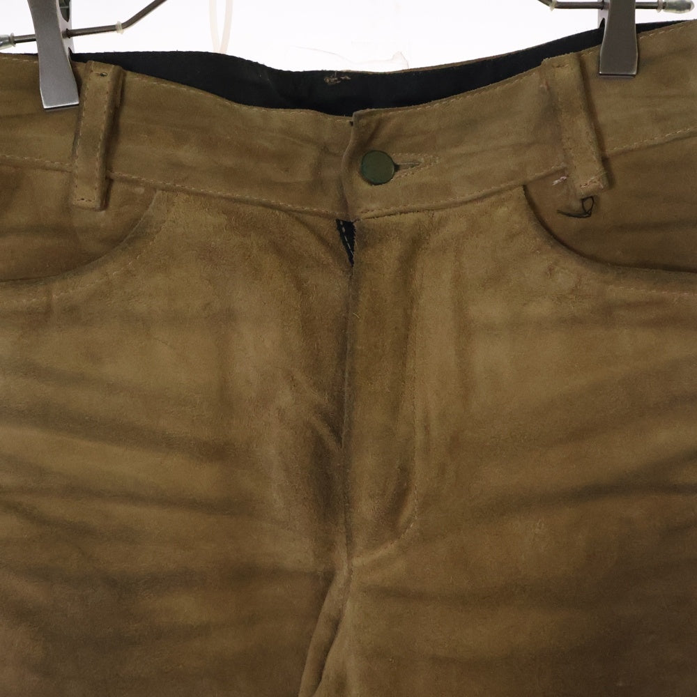 VANSON(バンソン) スウェードレザー ストレートパンツ ベージュ