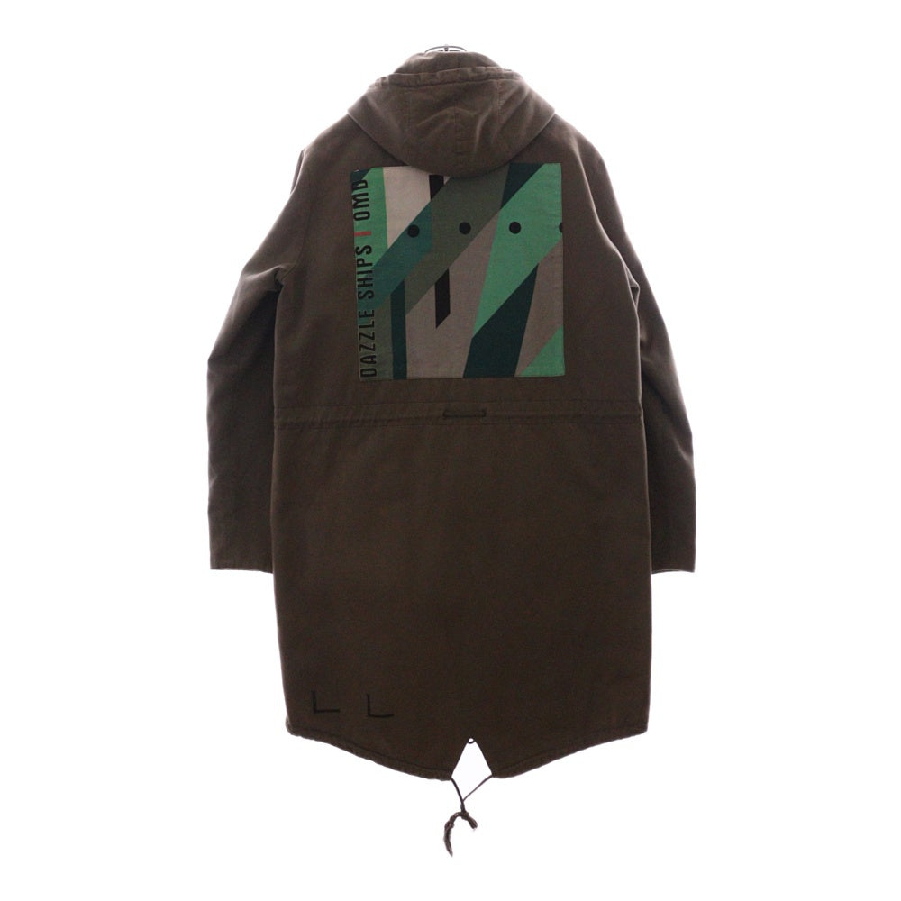 RAF SIMONS(ラフシモンズ) 03AW CLOSER期 Peter Saville DAZZLE SHIPS OMDパッチ ボアライナー付きモッズコート カーキ アーカイブ