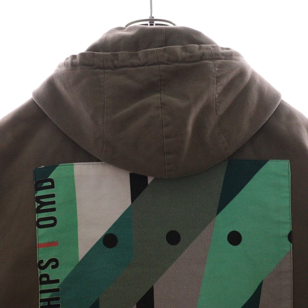 RAF SIMONS(ラフシモンズ) 03AW CLOSER期 Peter Saville DAZZLE SHIPS OMDパッチ ボアライナー付きモッズコート カーキ アーカイブ