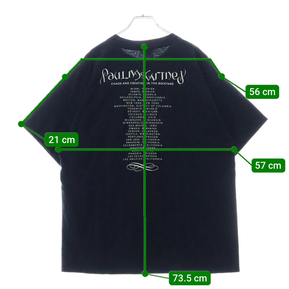 VINTAGE(ヴィンテージ) 00s Paul McCartney TEE ポールマッカートニー 両面プリント半袖Tシャツ カットソー ブラック