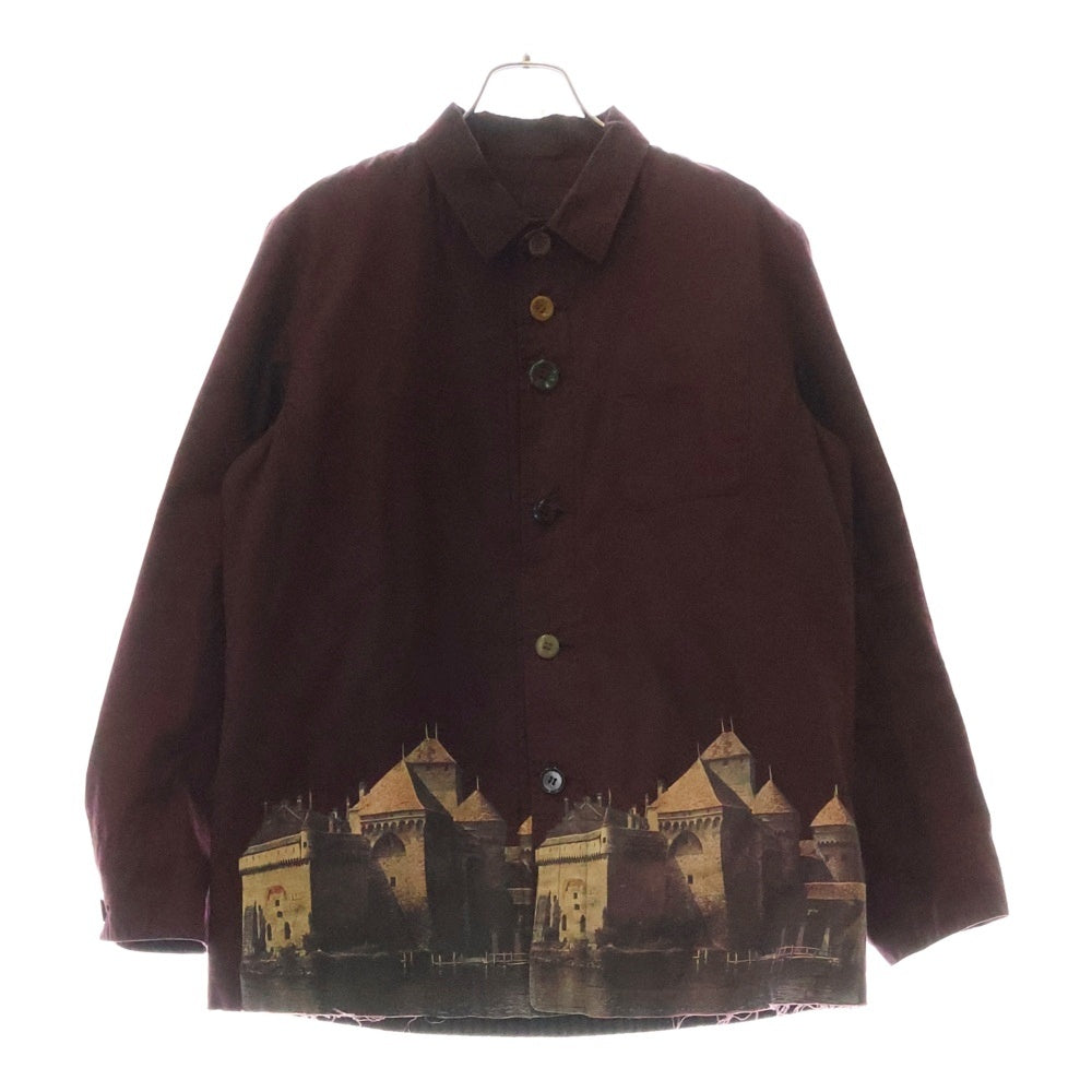 UNDERCOVER ISM(アンダーカバーイズム) 12AW Cotton Quilting Jacket 転写プリント コットン キルティング ジャケット J4202-2 ボルドー