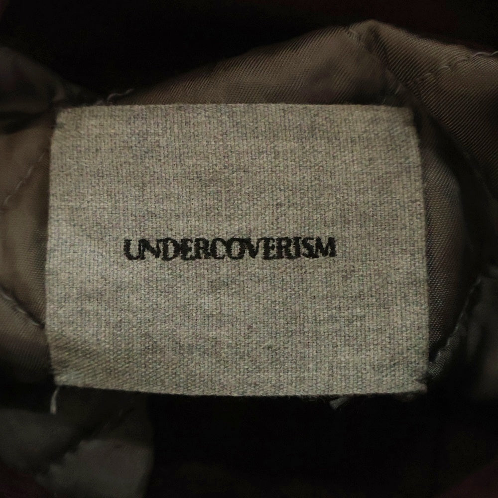 UNDERCOVER ISM(アンダーカバーイズム) 12AW Cotton Quilting Jacket 転写プリント コットン キルティング ジャケット J4202-2 ボルドー