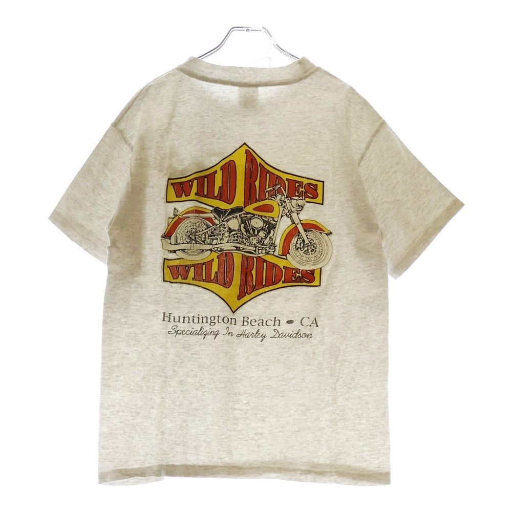 VINTAGE(ヴィンテージ) 00S HUTINGTON BEACH WILD RIDES 両面プリント 半袖Tシャツ グレー